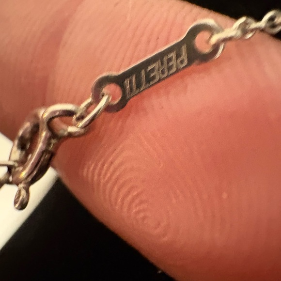 Tiffany & Co Elsa Peretti 925 Sterling  Silver Open Teardrop Necklace - Picture 8 of 11